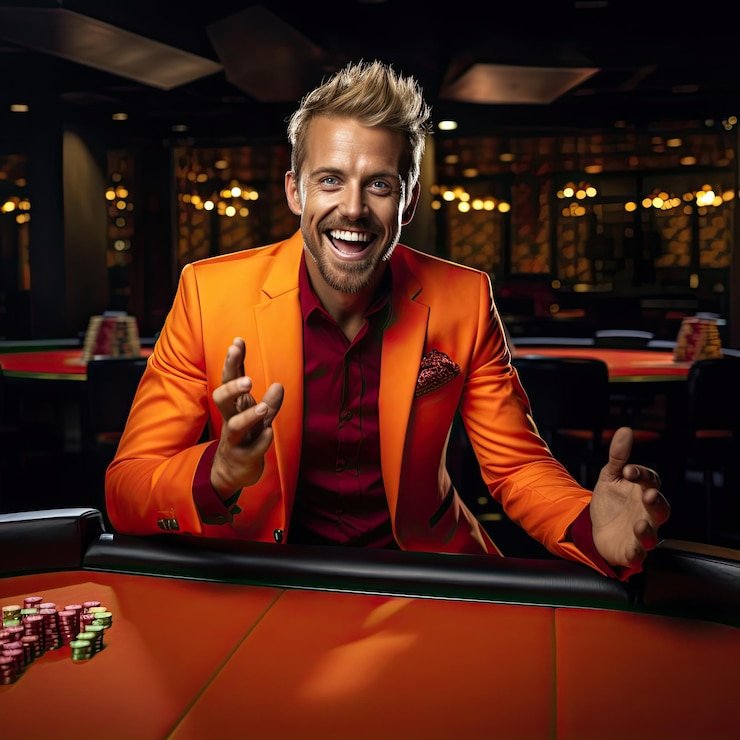Meja Casino Hold'em dengan dealer langsung di studio Evolution Gaming