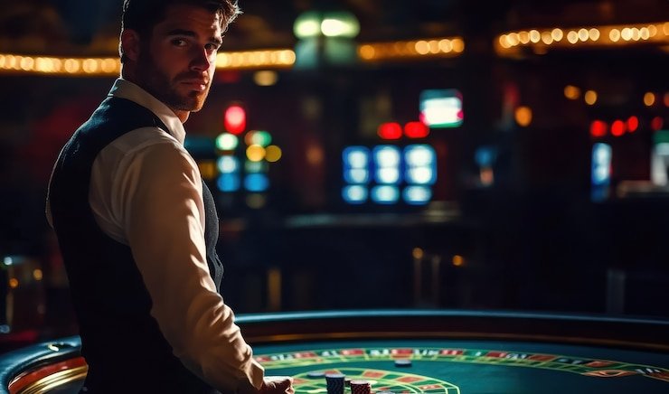 Studio live Casino Hold'em dengan interface pemain mpo888asia yang responsif